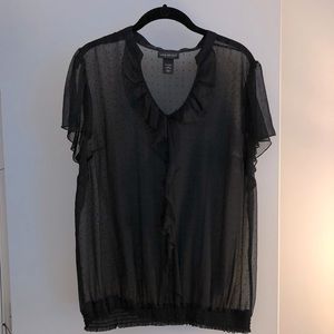 Lane Bryant sheer black top